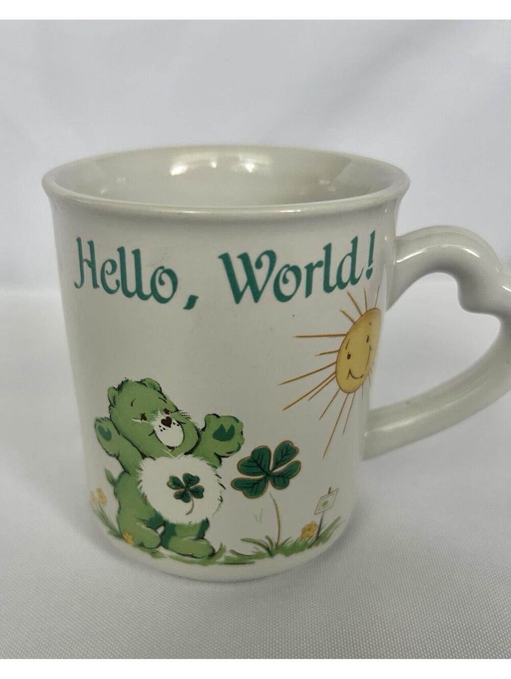 Vtg Retro  1983 American Greetings Care Bear Mug Good Luck Bear -  Hello, World!